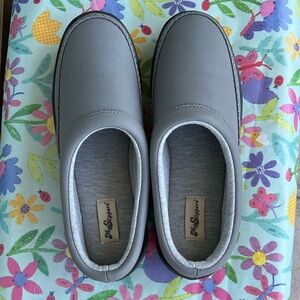 My Pillow -My Slippers -Womens Gray Leather Slippers Cushioned Loafer size 10